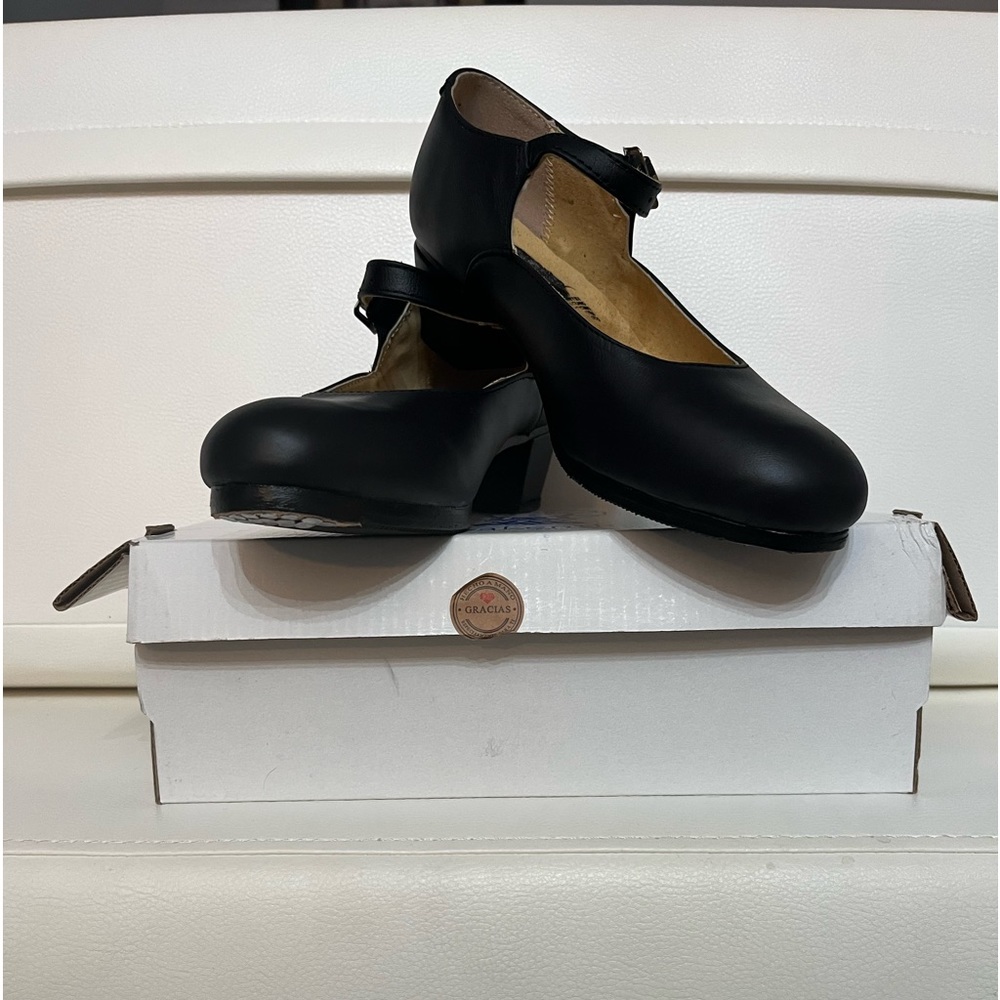Women Folklorico black dance shoes size 6.5